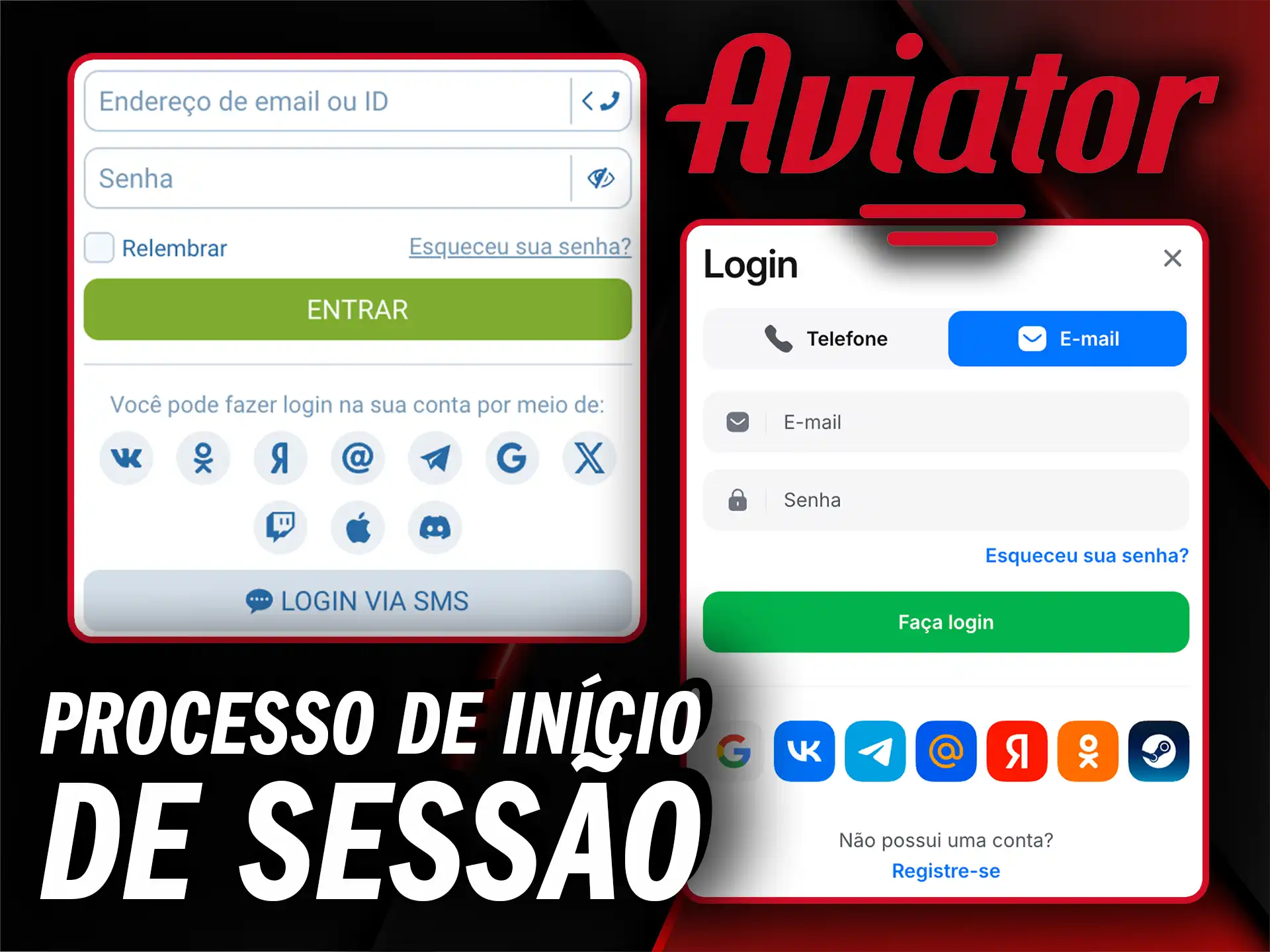 Faça o processo de início de sessão rapidamente e jogue o Aviator em segundos.