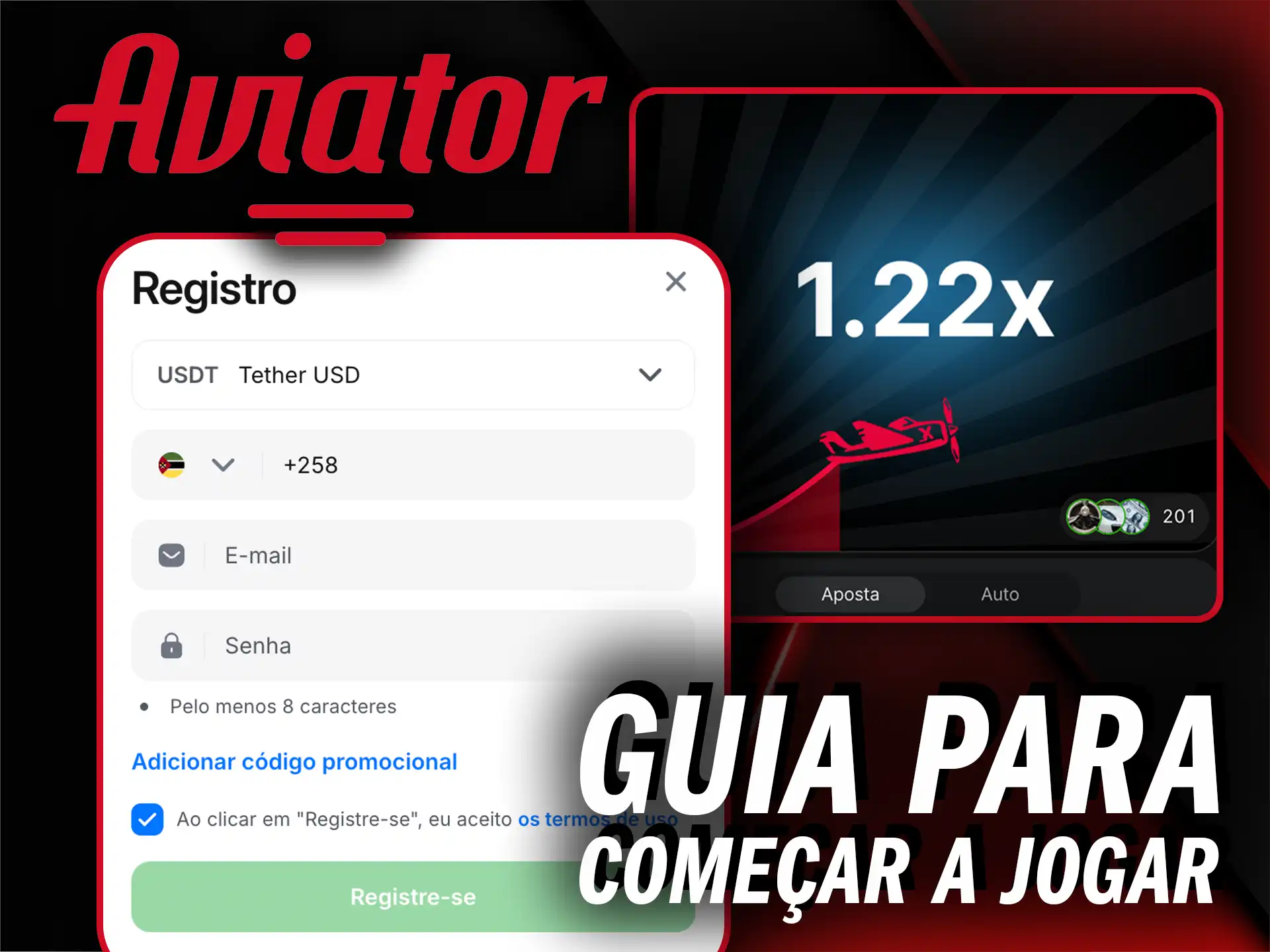 Siga o guia passo-a-passo para começar a jogar Aviator em Moçambique e ganhe hoje.