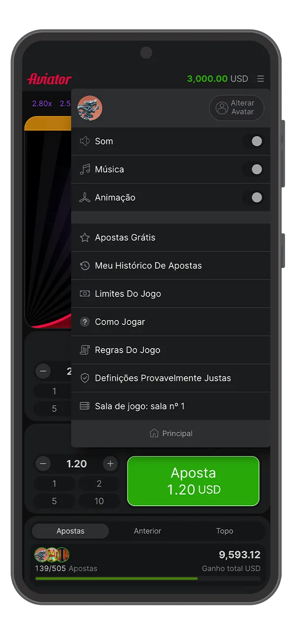 Observe as capturas de ecrã de Aviator gameplay configuracoes e personalize sua experiência.